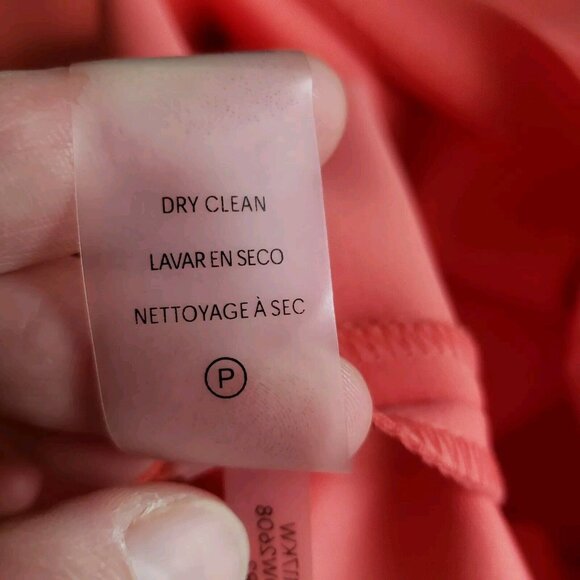 Calvin Klein Dress Coral Sheath Sleeveless Asymmetric Dress Size 2 - Picture 6 of 6